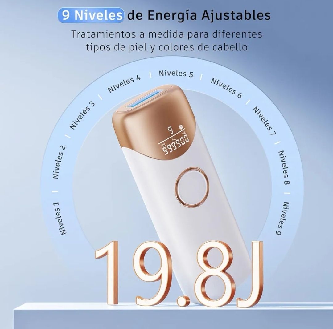 Depilator  Laserowy IPL UBROO PRO ICE COOL 3 W 1 mega zestaw