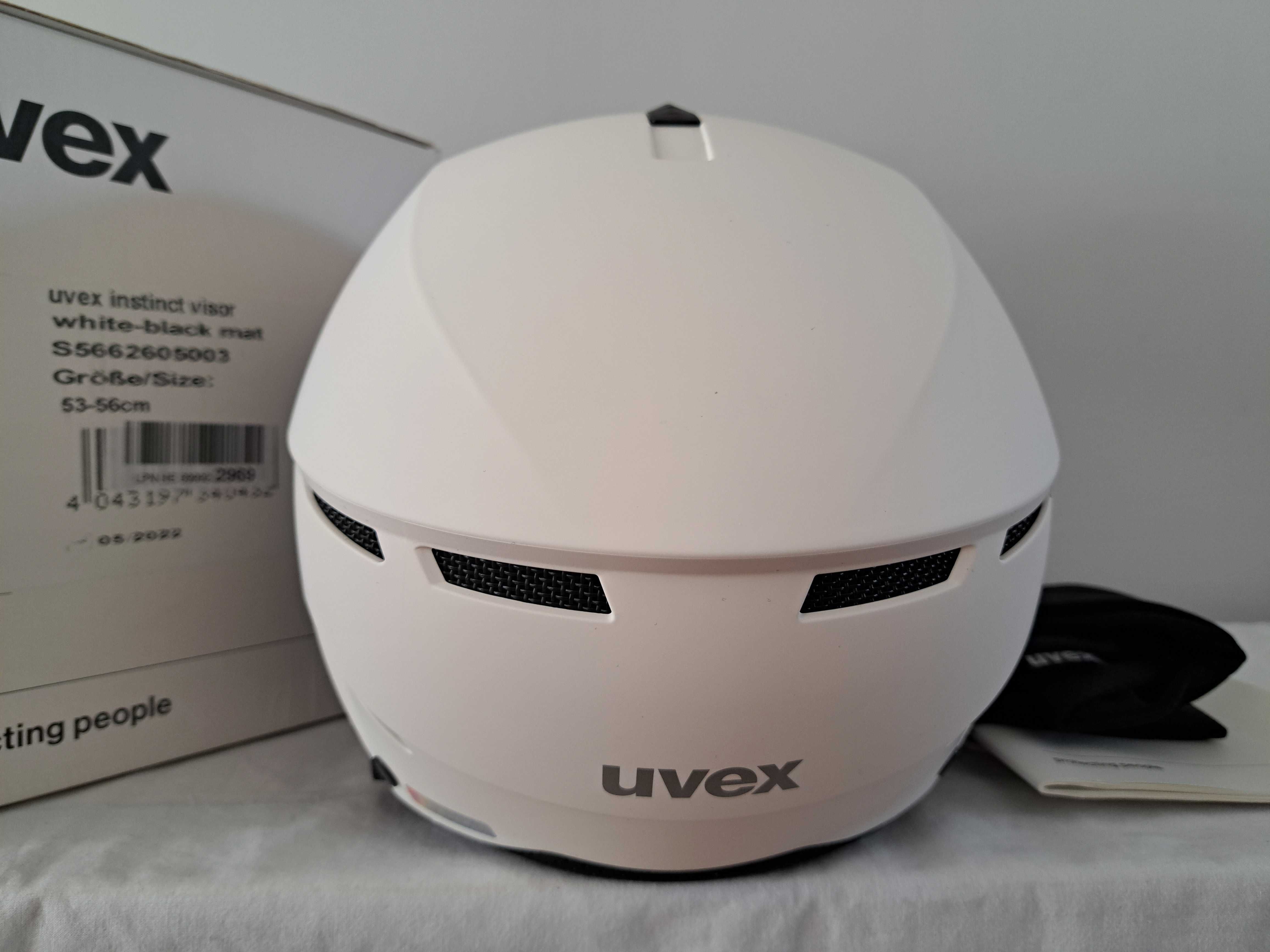 Kask narciarski Uvex Instinct Visor White Black Mat S 53-56cm