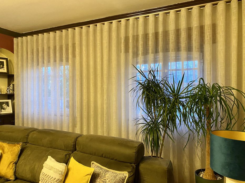 Cortina de onda com calha elegance