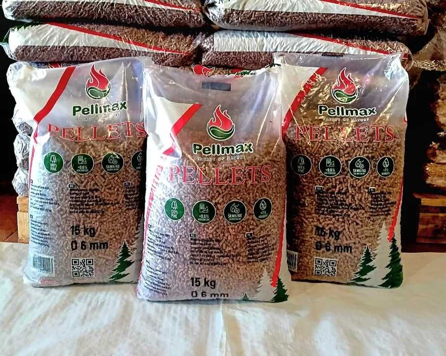 Pellet PELLMAX (pal. 990kg) Pellegreeno 18,5 MJ/kg pelet workowany