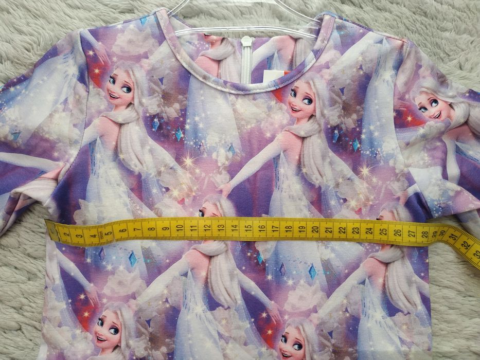 Nowa sukienka na długi rękaw/fiolet/Elsa/Kraina Lodu/handmade/r.92/98