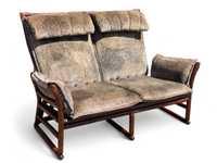 Sofa bambusowa dwuosobowa, tarasowa, retro design