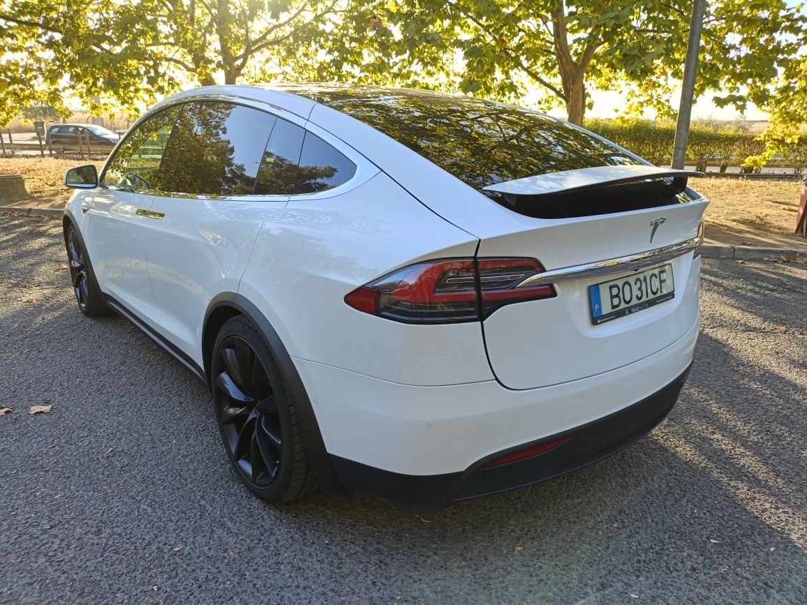 Tesla Model X Ludicrous P100D | 7 Lugares | Pele Branca | Topo de Gam