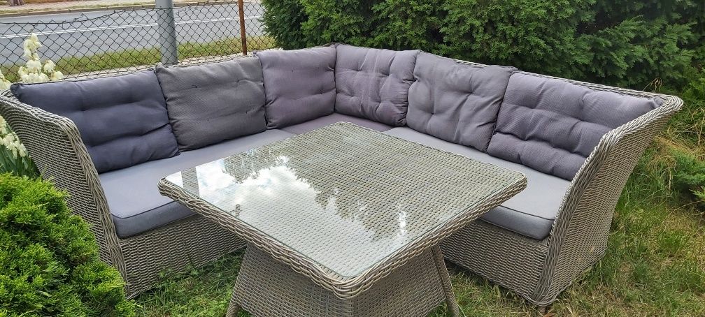 Zestaw ogrodowy ratanowy balkon altanka ogród taras