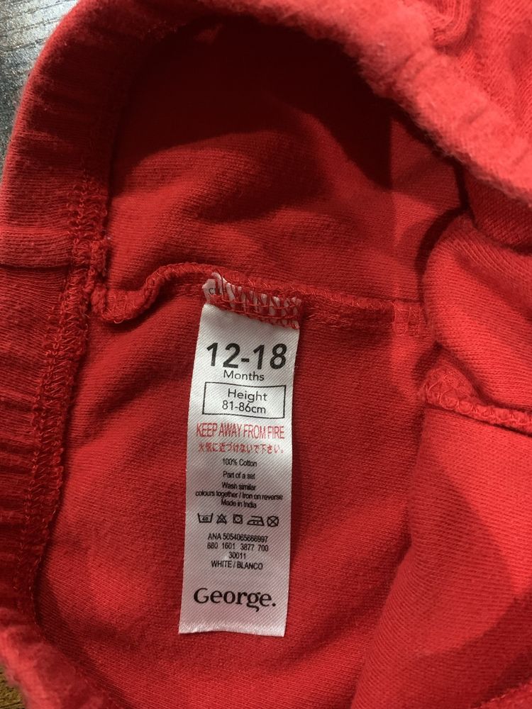 Spodenki krótkie 86 czerwone George dla dziewczynki