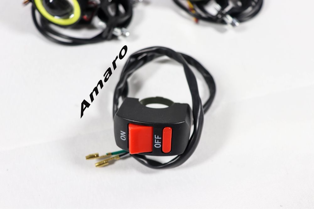 2 Farois/Luzes Led Auxiliares Com Angel Eyes e Interruptor Para Moto| NOVOS