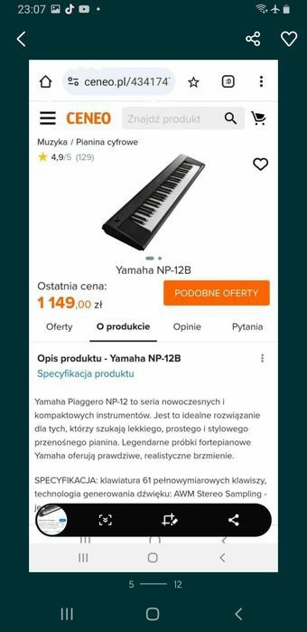 Do szkoły muzycznej pianino cyfrowe yamaha elektryczne org