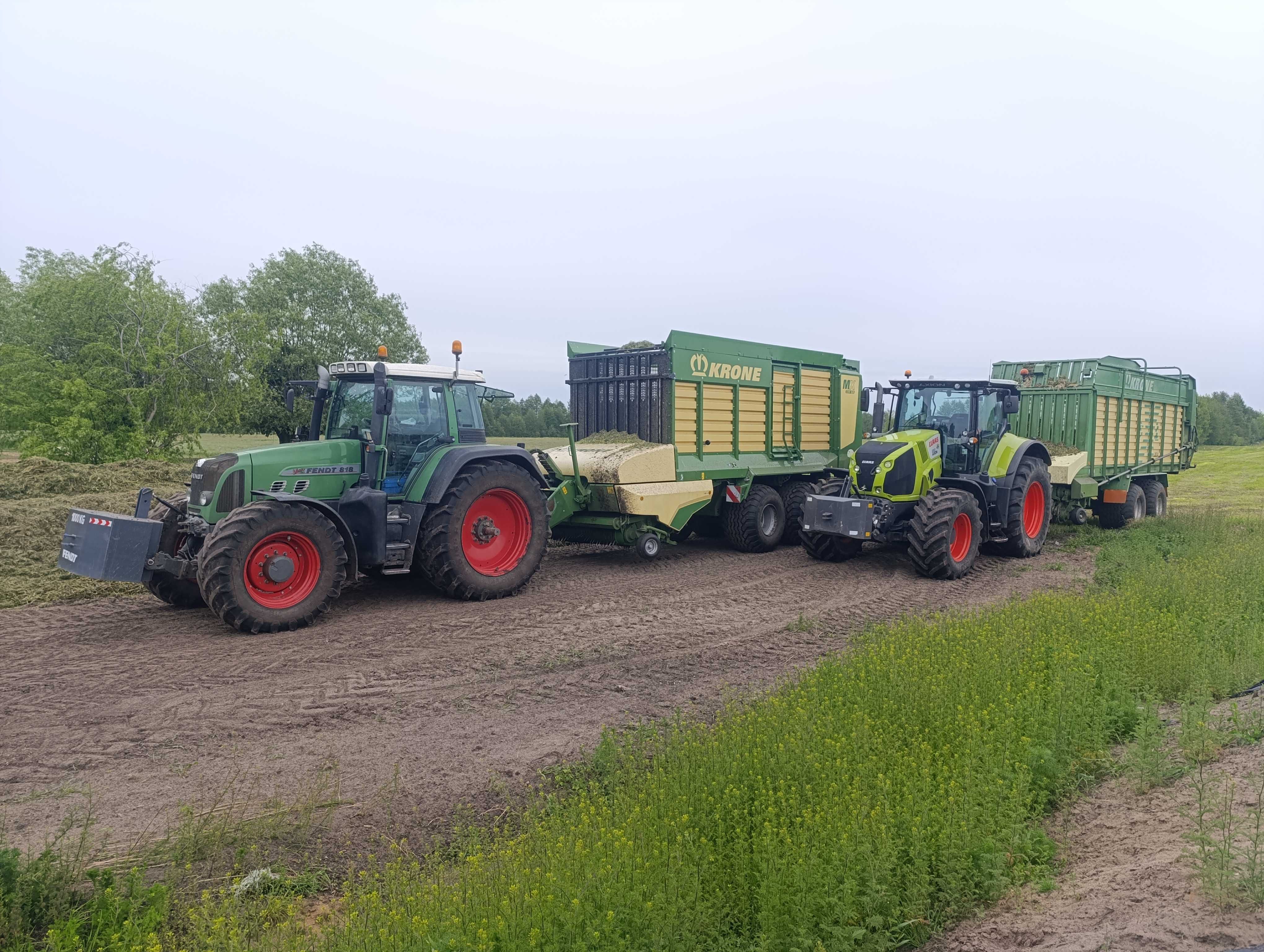 Zbiór traw Krone Mf, Fendt, Claas