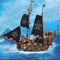 Детский конструктор пиратский корабль  1328 шт военный чорна перлина