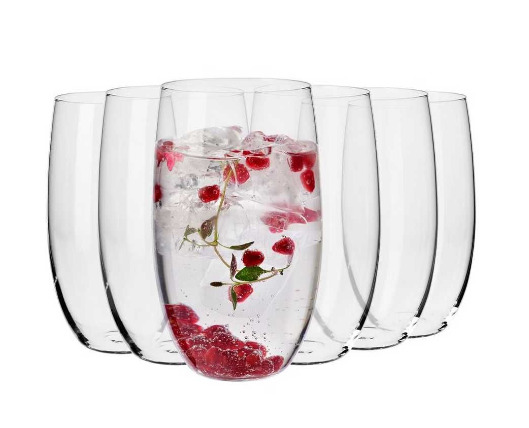 Komplet 6x nowych szklanek do napojów Krosno Glass Blended 510 ml