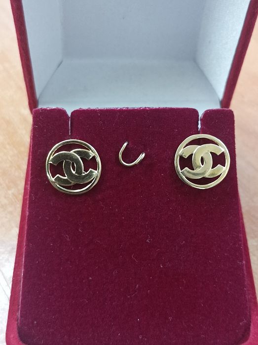 Złote kolczyki na sztyft złoto 585