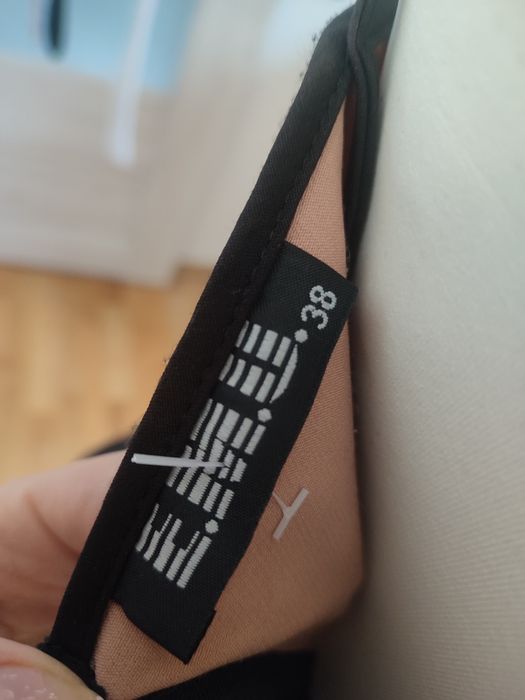 Nowa długa sukienka EMO czarna beżowa koronka sukienka maxi studniówka