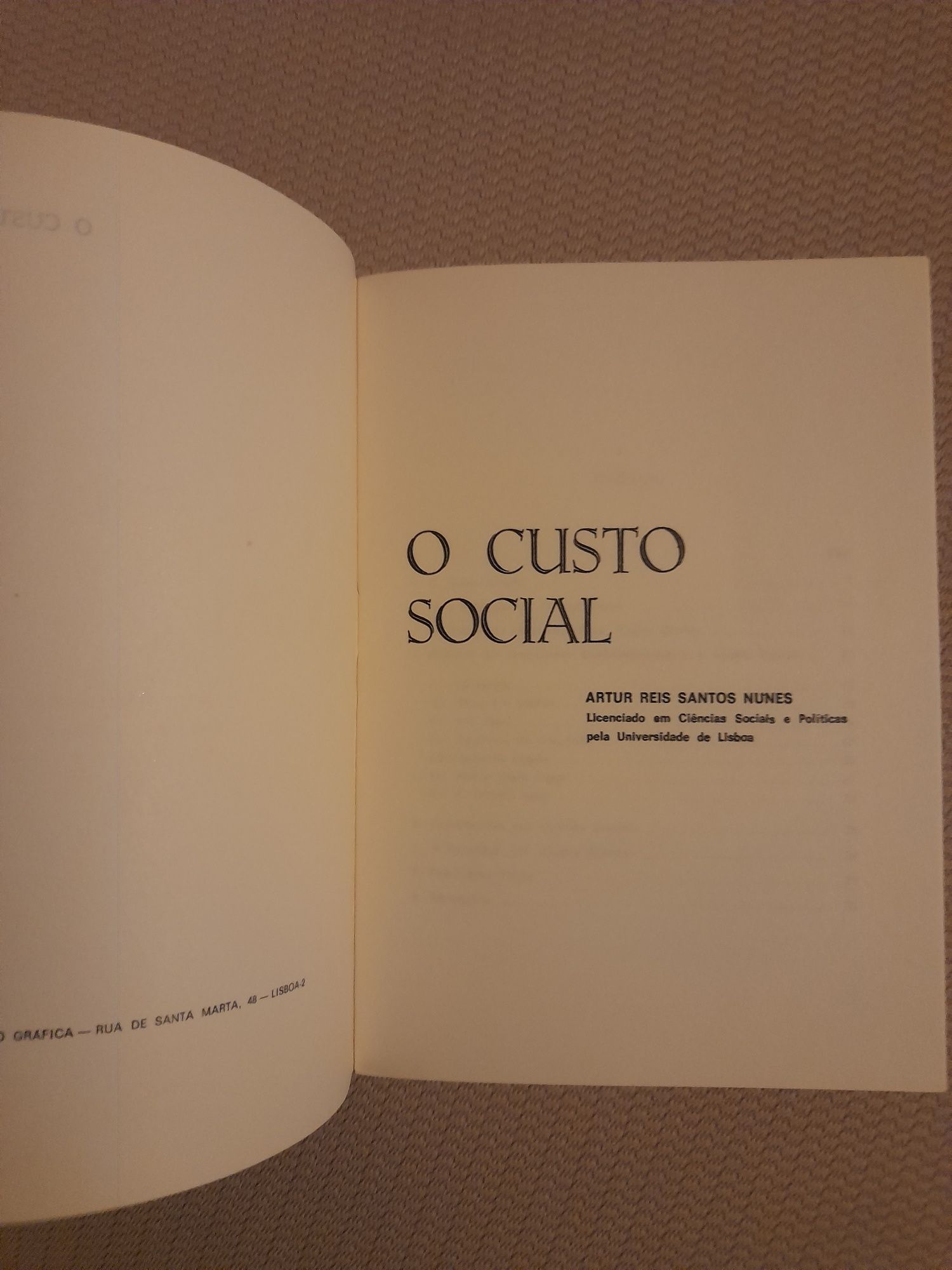 Livro "O custo social"