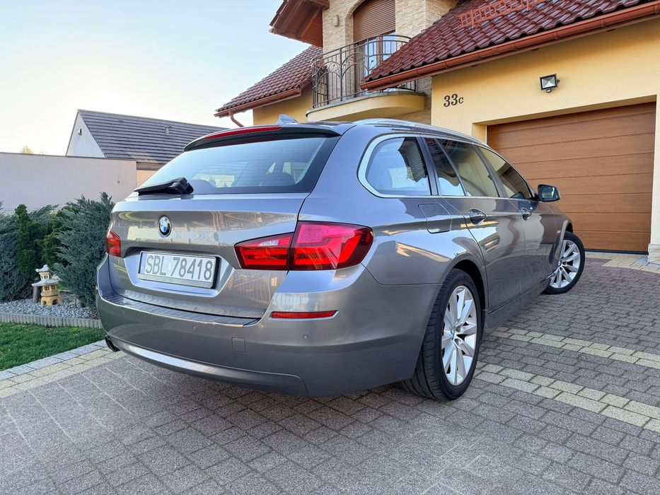 BMW Seria 5 100% org. lakier, zadbana, el. wysuwany hak, bixenon, dwa kpl. kół