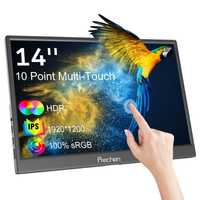 Monitor portátil de 14 polegadas com tela sensível ao toque, HDR, 400c