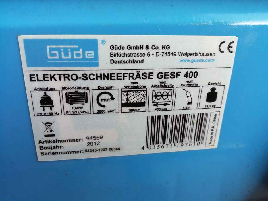 Odśnieżarka elektryczna jak nowa