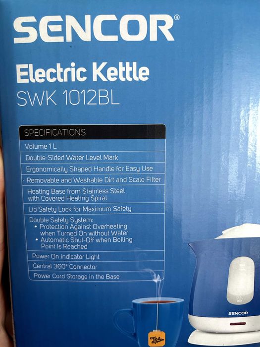 чайник sencor swk 1012bl 1 л