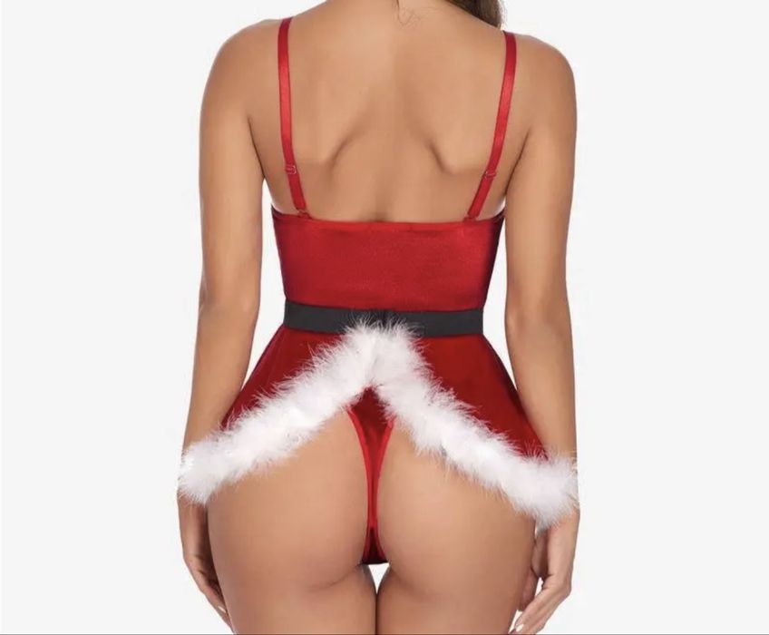 Платье новогодний наряд комплект сексуальный костюм снегурочки