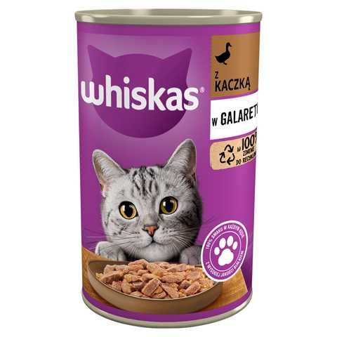 whiskas 1+ z kaczką w galaretce 24x400g