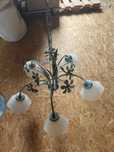 Lampa stojąca i żyrandol, piękny komplet