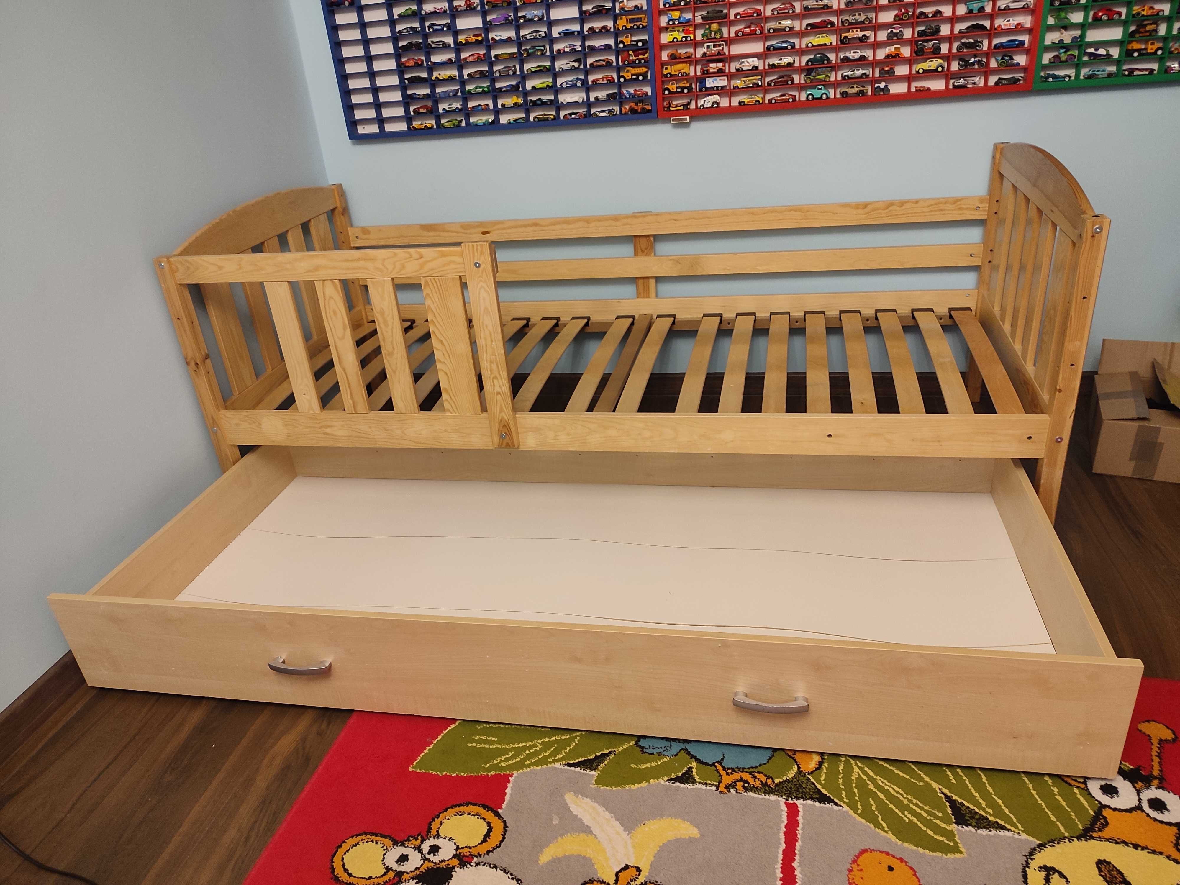 Łóżko dziecięce pojedyncze Kubuś 80X190 z szufladą, Sosna