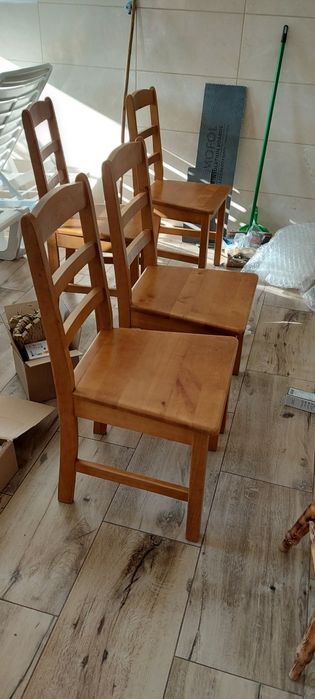 stół okrągły rozkładany+krzesła