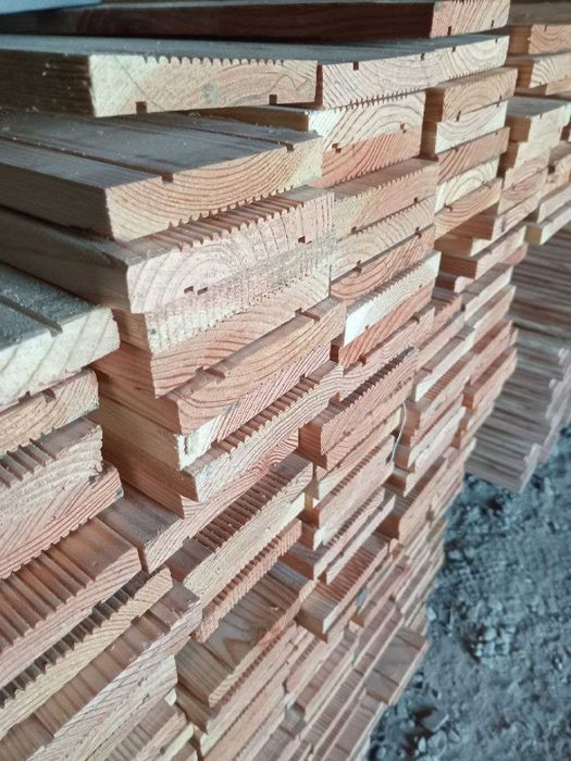 Терасна дошка, Імітація бруса, Дошка з модрини