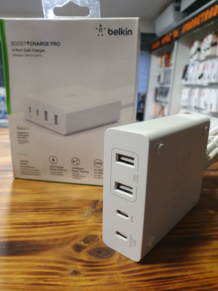 Зарядное устройство Belkin Home Charger 108W GAN Dual USB-С/USB-A