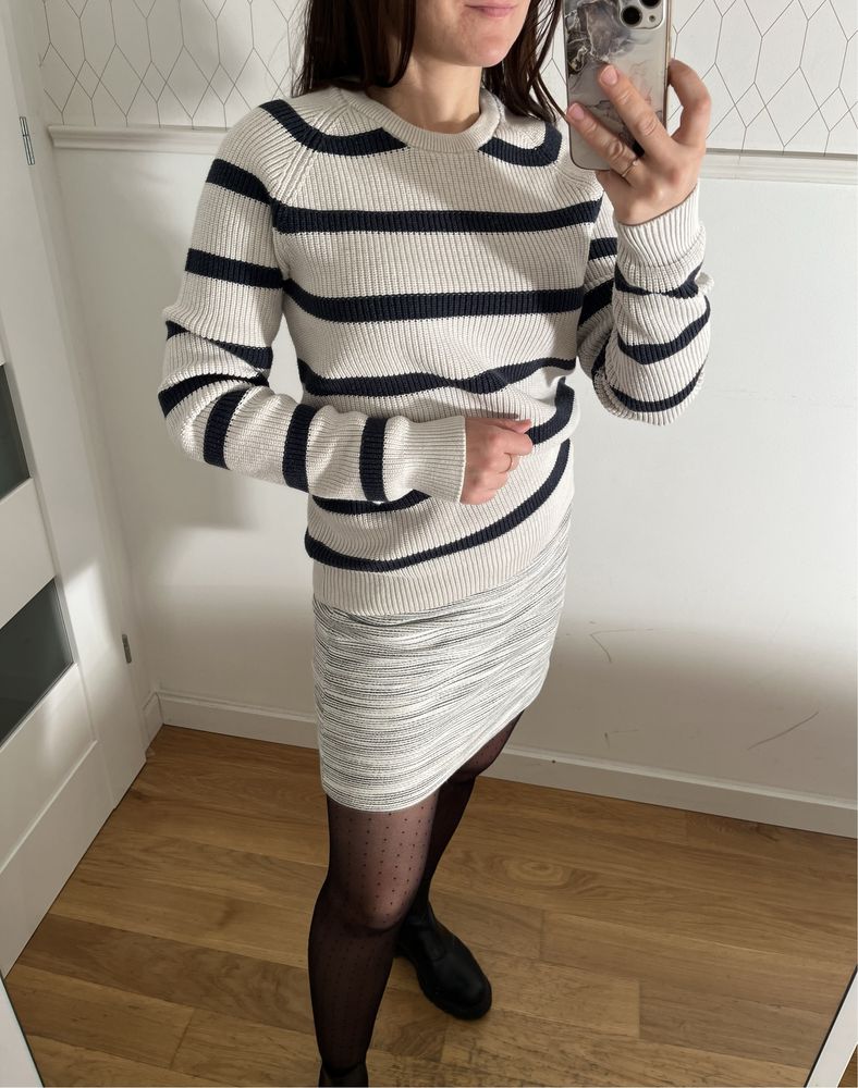 Sweter Blueprint rozm S, 100% bawełna, ciepły, gruby splot wygodny