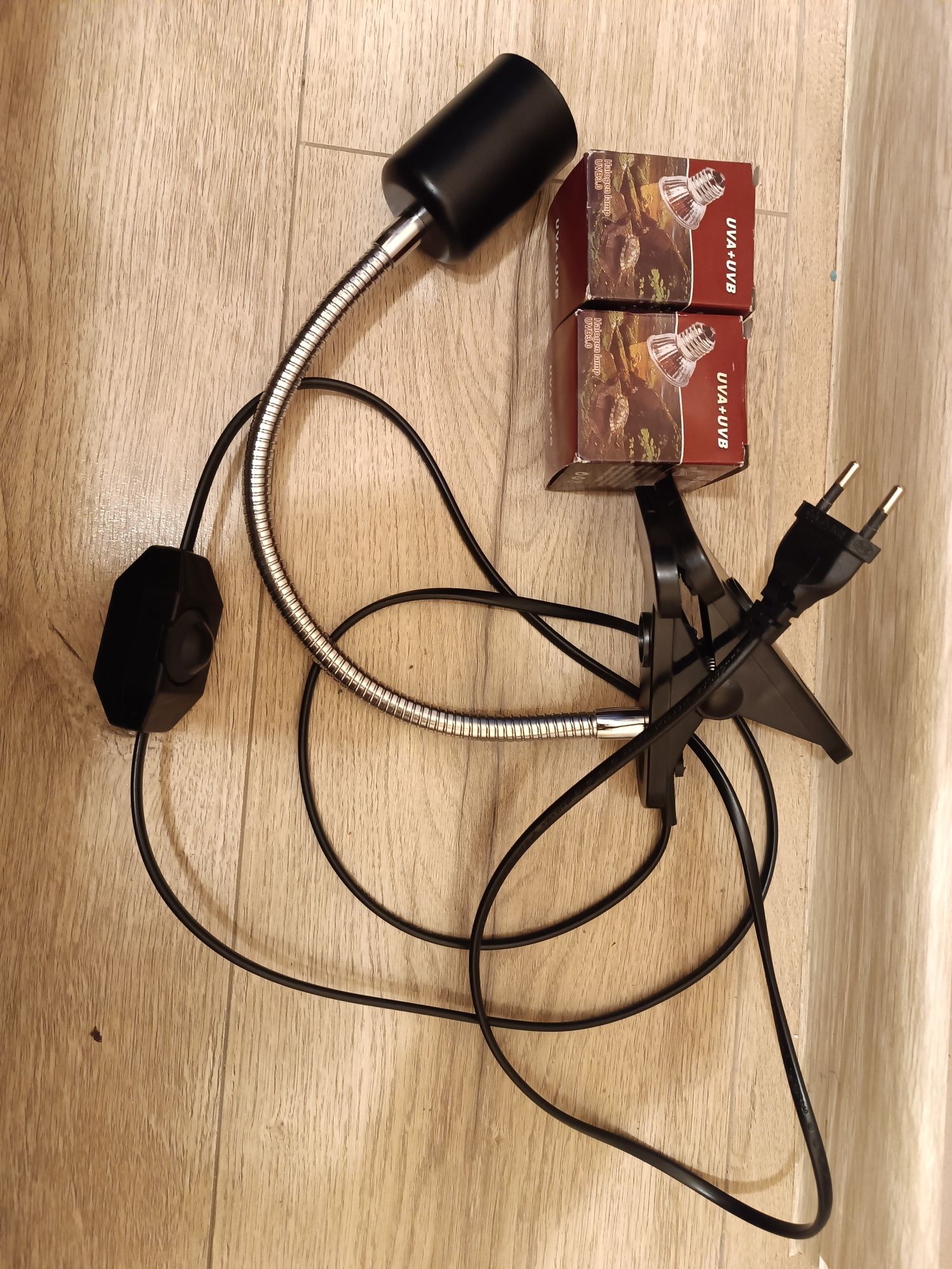 Lampa dla gadów, żółwia z klipsem
