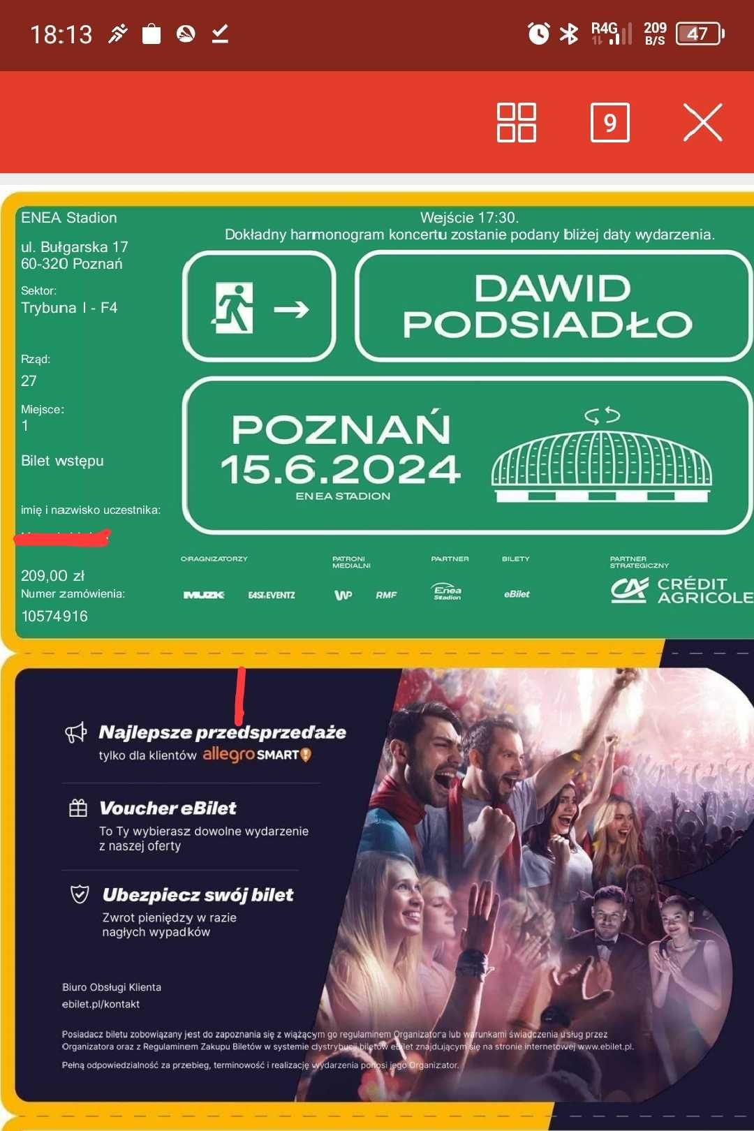 Bilet na koncert Dawida Podsiadło - Poznań 15.05.2024