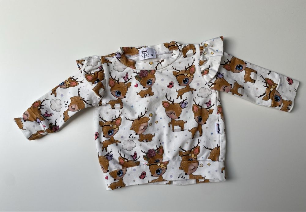 Bluza sarenki Mami handmade rozmiar 74 stan bardzo dobry