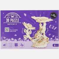 Drewniane ruchome puzzle 3D kreatywne plastyczne edukacyjne kwiat