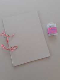 Scrapbook: cartão grosso para capas e contracapas + argolas (BARATO)