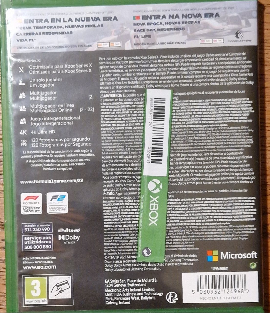 F1 22 xbox fórmula 1