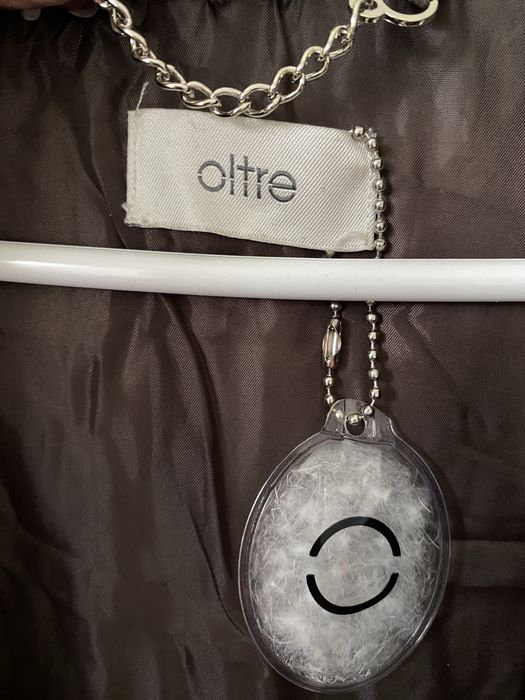 Oltre markowa puchowa brazowa kurtka damska