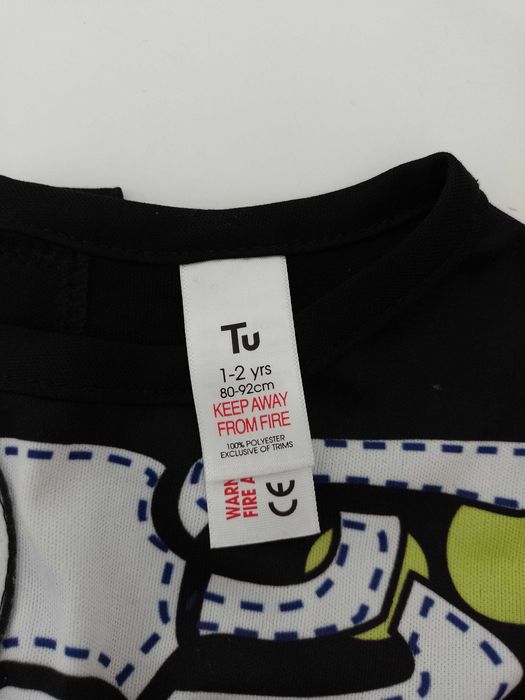 NOWY strój karnawałowy KOŚCIOTRUPA SZKIELETORA przebranie 80/92 (36)