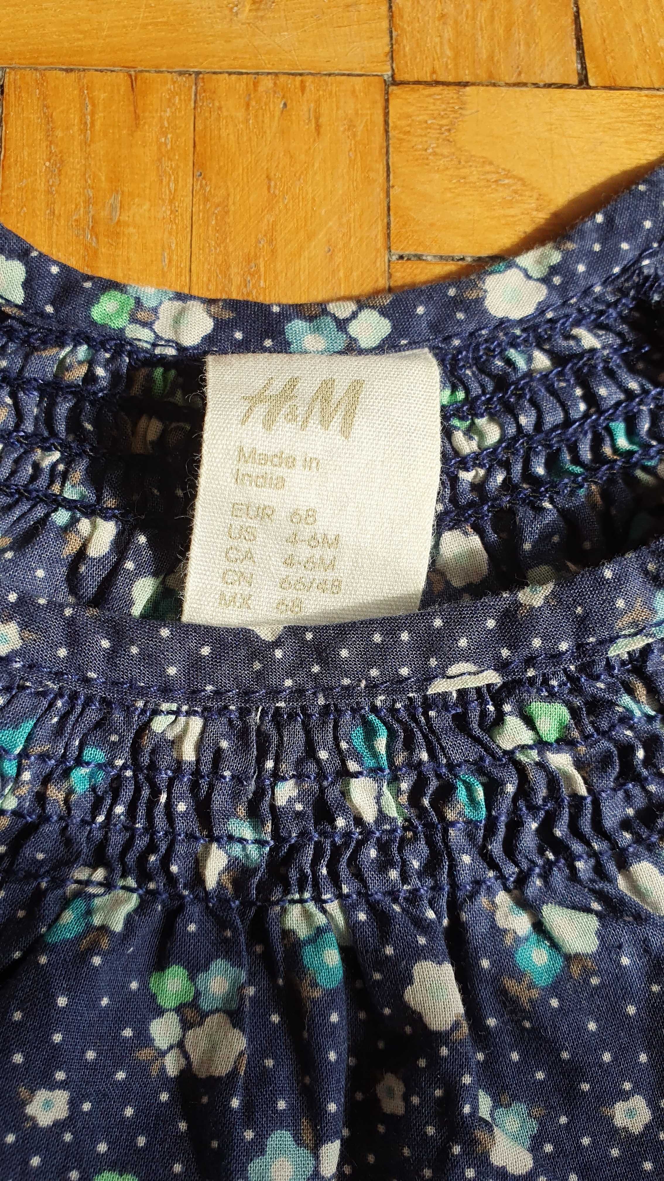 H&M letnia bluzeczka dla dziewczynki rozmiar 68
