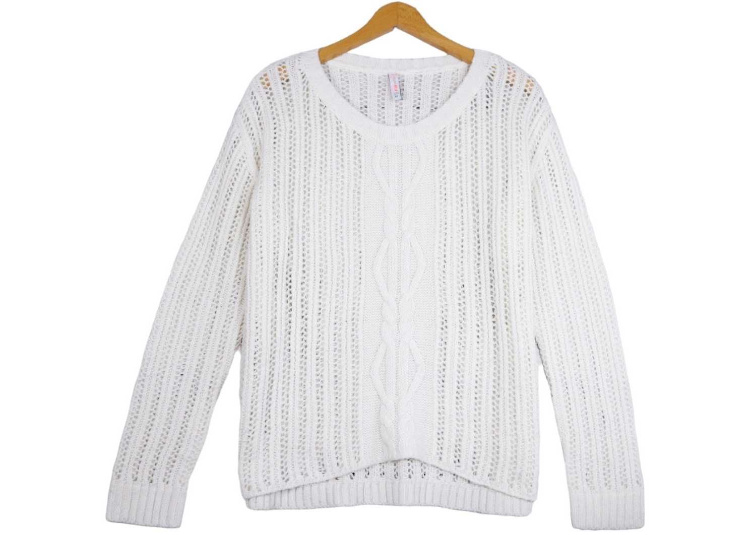 FB SISTER | ażurowy biały sweterek M