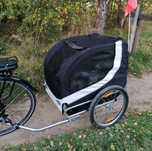 Przyczepka Rowerowa dla Zwierząt do 20 kg Okienko z Siatki Pokrowiec