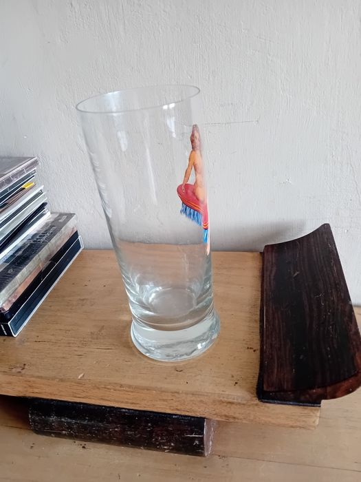 Kolekcjonerska szklanka do piwa prl wys. 17cm