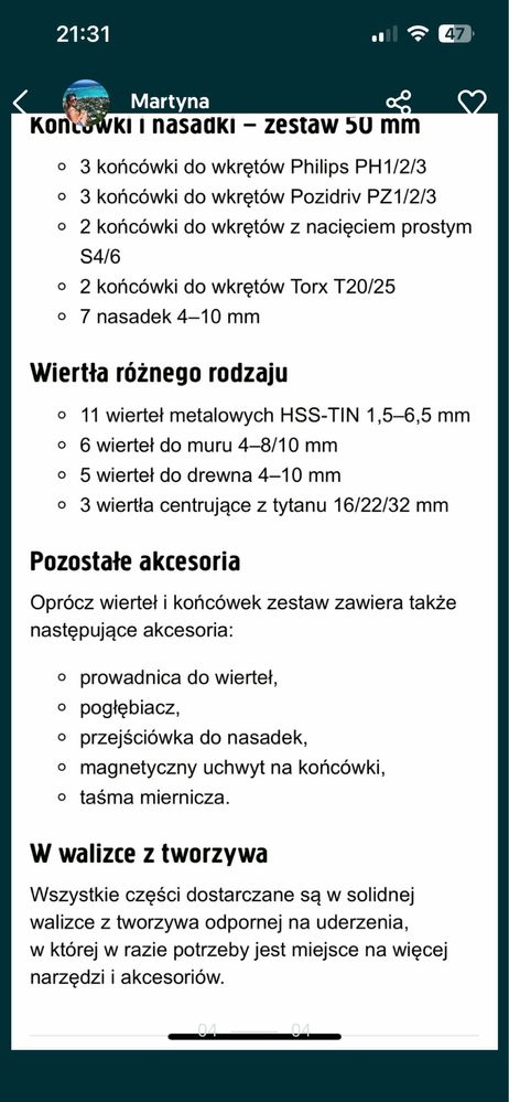 Zestaw wierteł/końcówek Bosch