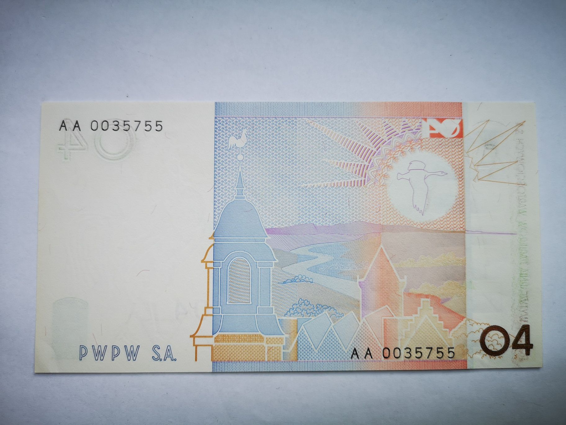 Polska wytwórnia papierów wartościowych Jaskółki banknot testowy krk