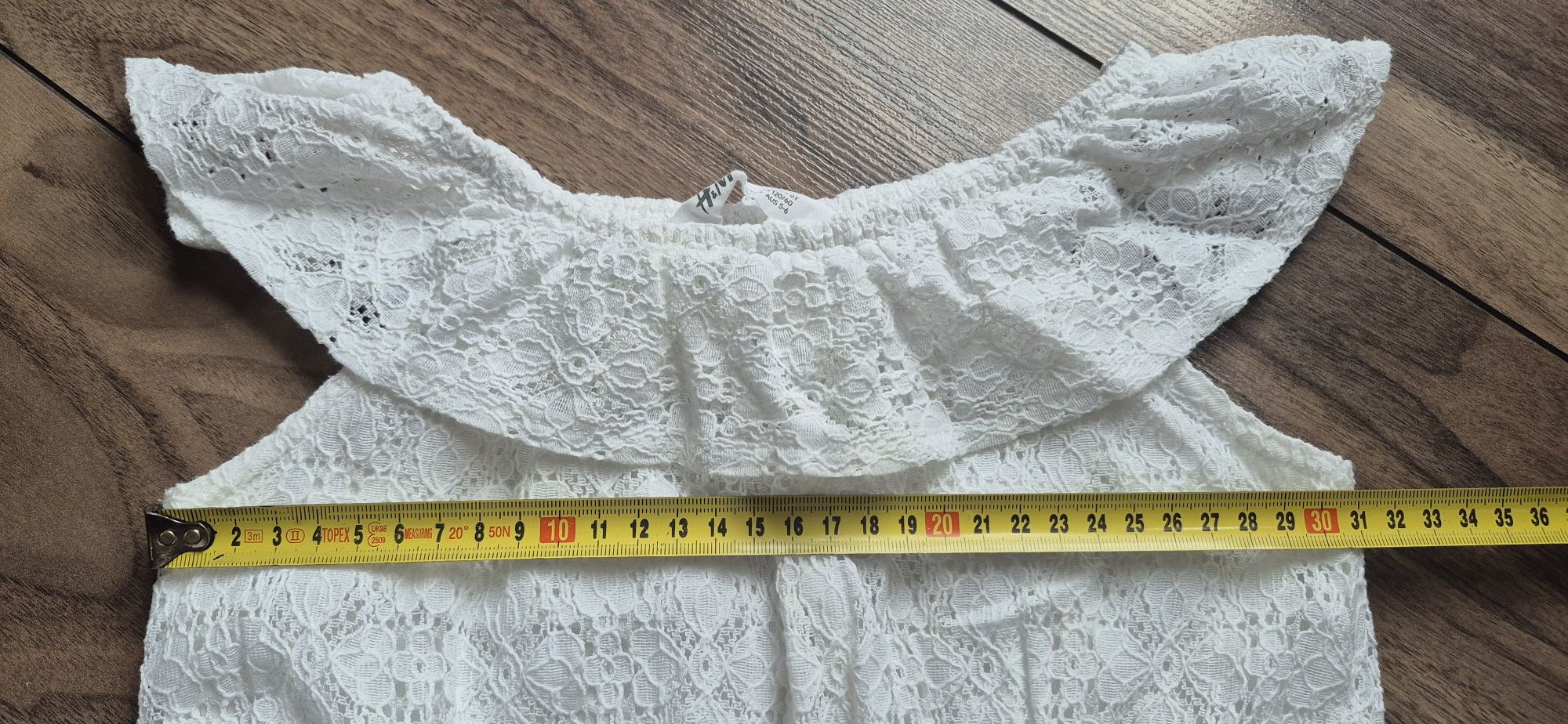 Sukienka biała 4-6 H&M 110/116