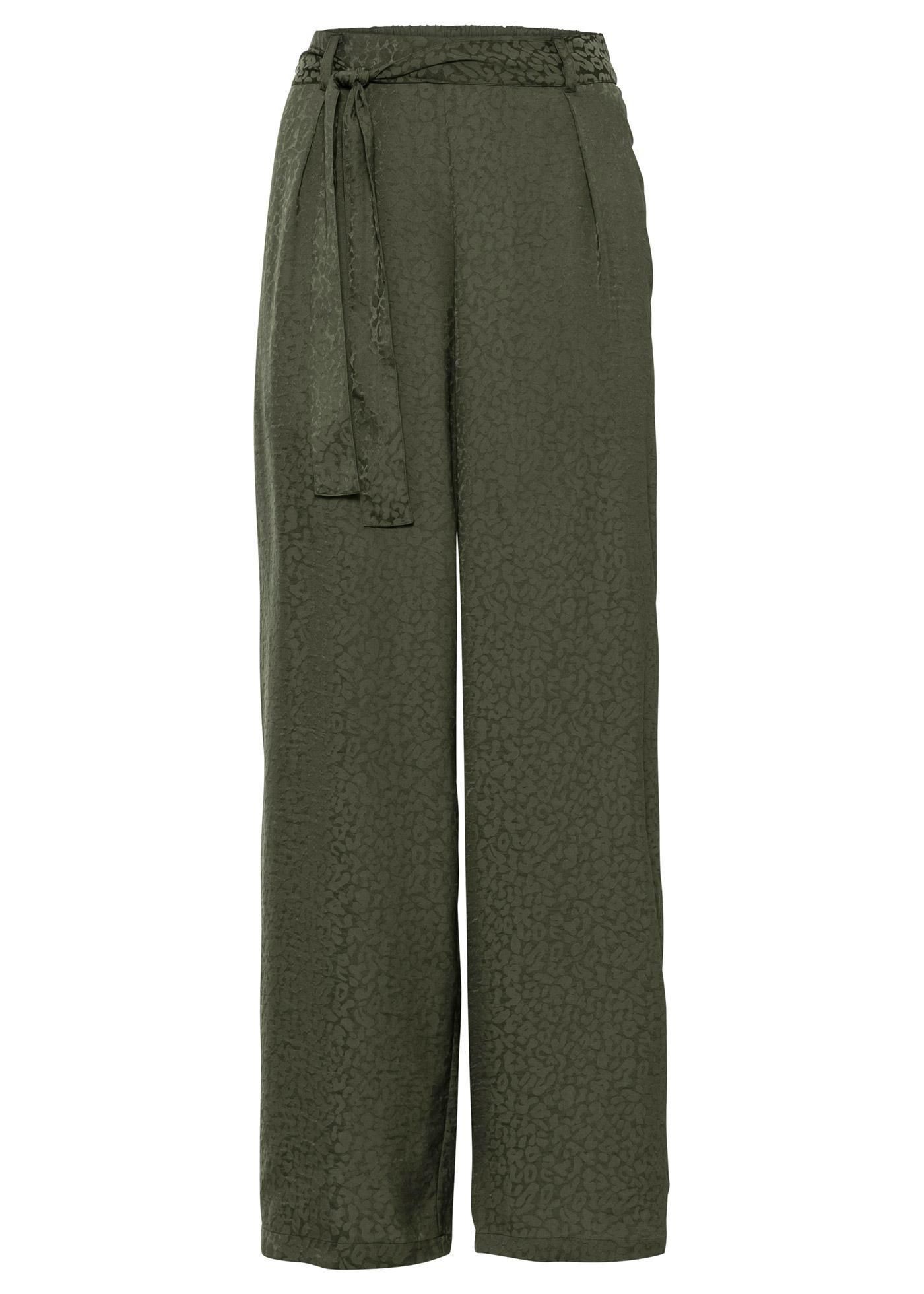 B.P.C satynowe spodnie khaki w cętki r.42