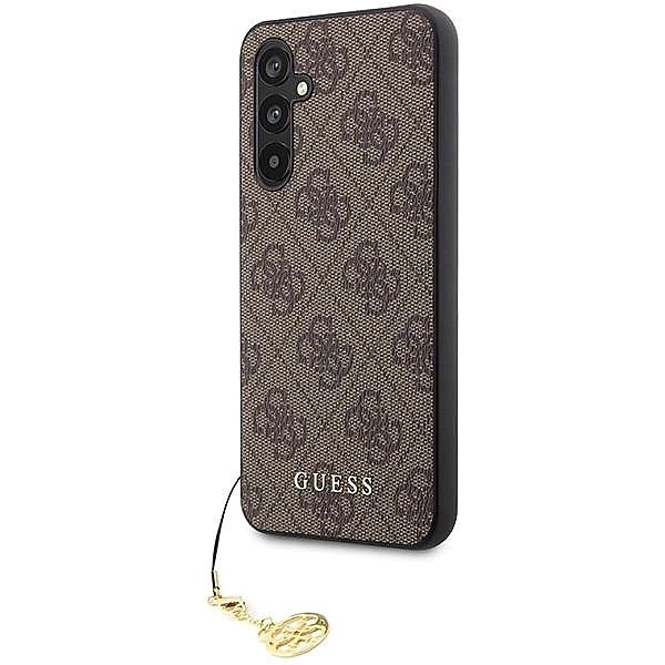 Etui Guess 4G Charms Collection na Samsung Galaxy S23 FE - brązowe