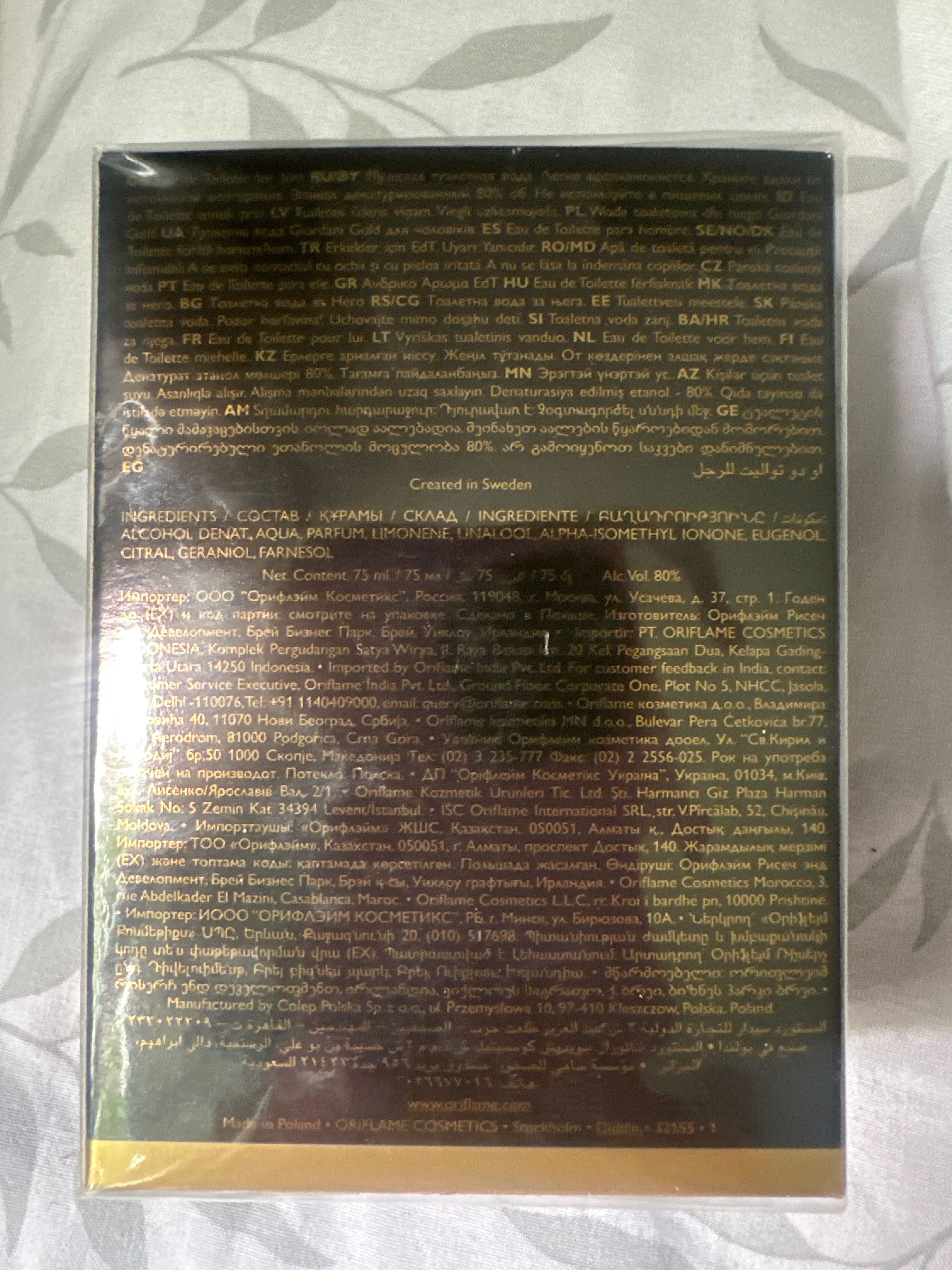 Giordani Gold Man z Oriflame Unikat
