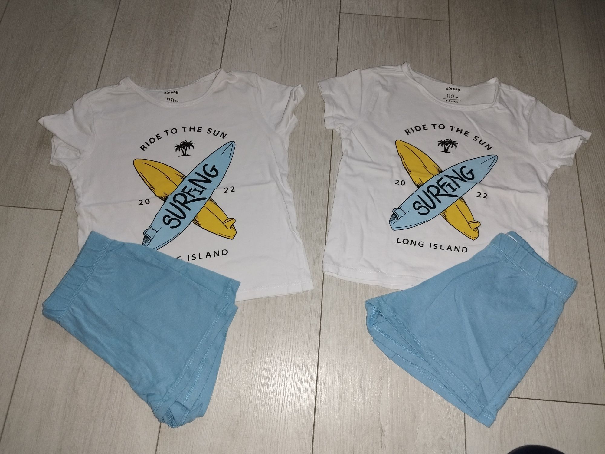Dwie piżamki bliźniaki 110 ideał