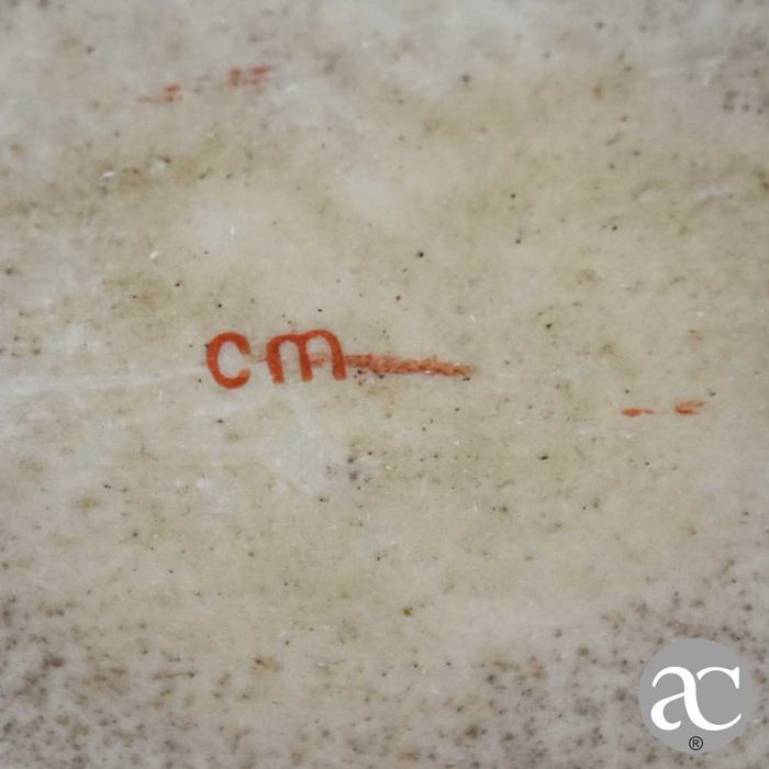 Cesta / Taça / Fruteiro vazada em porcelana da China, Rouge de Fer