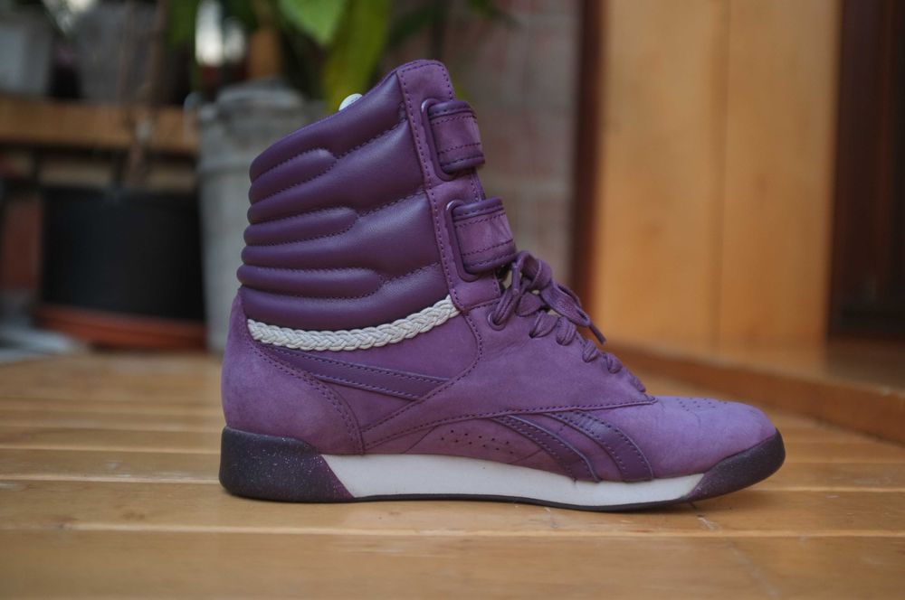 fioletowe sneakersy adidasy Reebok Alicia Keys Dubble Bubble vintage